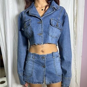Made by Vanilla <3| reworked y2k denim set size xs/ small